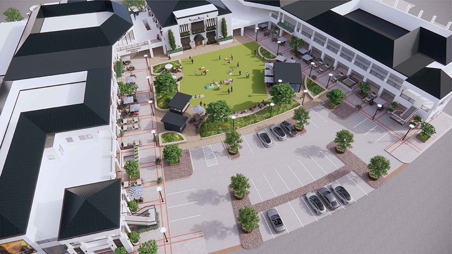 Courtyard View Rendering