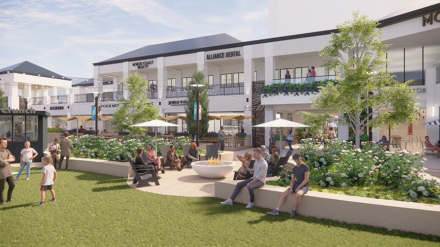 Planter and Firepit Rendering